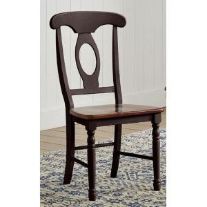 A-America - British Isles Napoleon Side Chair in Oak-Black Finish (Set of 2) - BRIOB2852