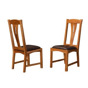 A-America - Cattail Bungalow Comfort Side Chair in Warm Amber Finish - (Set of 2) - CATAM2772