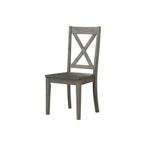 A-America - Huron X-Back Side Chair in Distressed Grey Finish - (Set of 2) - HURDG2472