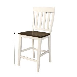 A-America - Mariposa Slatback Counter Chair in Cocoa-Chalk Finish - (Set of 2) - MRPCO3652