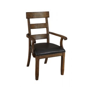 A-America - Ozark Ladderback Arm Chair with Upholstered Seat - (Set of 2) - OZAMA2462