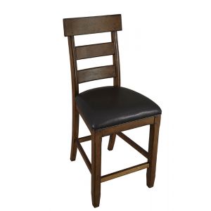 A-America - Ozark Ladderback Counter Chair with Upholstered Seat - (Set of 2) - OZAMA3452