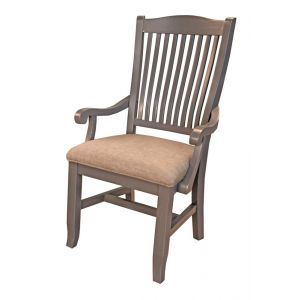 A-America - Port Townsend Slatback Arm Chair with Upholstered Seating - (Set of 2) - POTSP246K