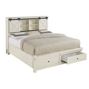 A-America - Sun Valley King Storage Bed with Integrated Bench, White Finish - SUVWT5131