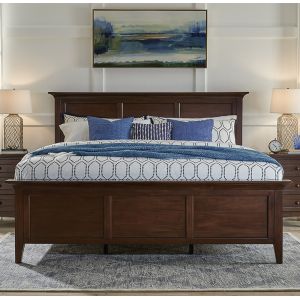 A-America - Westlake King Mansion Bed in Cherry Brown Finish - WSLCB5130