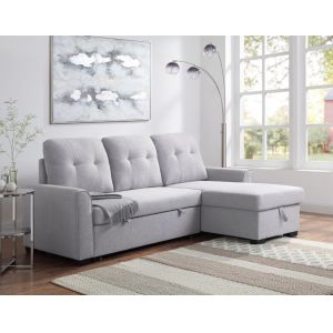 ACME Furniture - Amboise Reversible Sleeper Sectional Sofa w/Storage - 55550