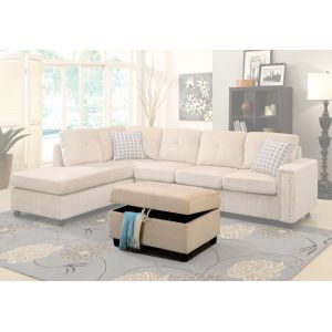 ACME Furniture - Belville Sectional Sofa (Reversible w/Pillows) - 52705