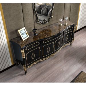 ACME Furniture - Betria Console Table - Gold & Black - AC01892_CLOSEOUT