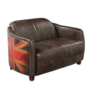 ACME Furniture - Brancaster Loveseat - Antique Slate Top Grain Leather - LV01810