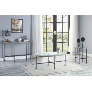 ACME Furniture - Brantley End Table - Clear Glass & Sandy Gray - LV00436