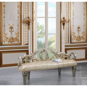 ACME Furniture - Danae Bench - Champagne & Gold - BD01239
