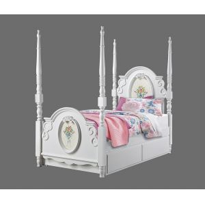 ACME Furniture - Flora Full Bed (Poster) - White - BD01637F