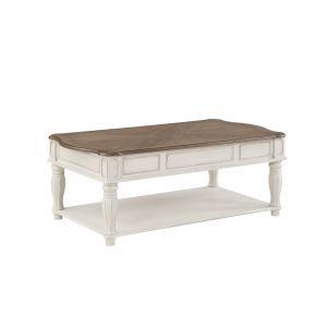 ACME Furniture - Florian Coffee Table w/Lift Top - Oak & Antique White - LV01662