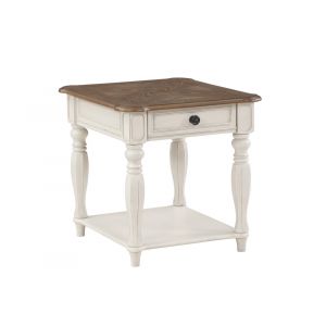ACME Furniture - Florian End Table - Oak & Antique White - LV01663