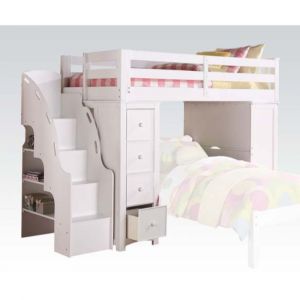 ACME Furniture - Freya Loft Bed w/Bookcase Ladder - 37145