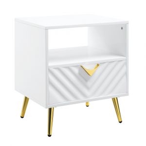 ACME Furniture - Gaines End Table - White High Gloss - LV01140