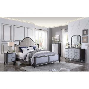 ACME Furniture - House Beatrice California King Bed - Charcoal & Light Gray - 28804CK