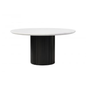 ACME Furniture - Jaramillo Round Dining Table - Engineering Marble Top & Black - DN02141