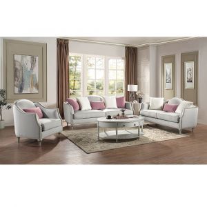 ACME Furniture - Kasa Loveseat w/3 Pillows - Beige Linen - LV01500