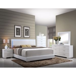 ACME Furniture - Lorimar Queen Bed (HB w/LED) - 22640Q