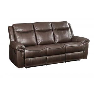 ACME Furniture - Lydia Motion Sofa w/USB - Brown Leather Aire - LV00654