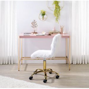 ACME Furniture - Midriaks Writing Desk w/USB - Pink & Gold - OF00024