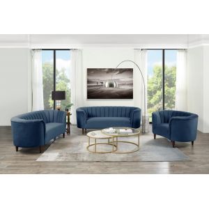 ACME Furniture - Millephri Loveseat - Blue Velvet - LV00170
