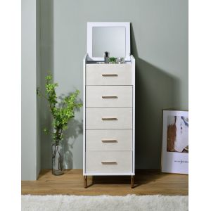 ACME Furniture - Myles Jewelry Armoire - White - Champagne & Gold - AC01168