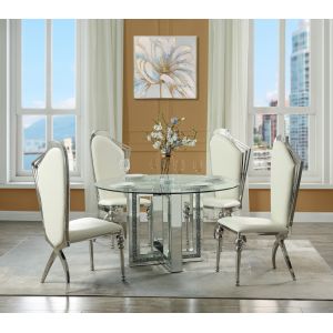 ACME Furniture - Noralie Dining Table - Mirrored & Faux Diamonds - DN00715