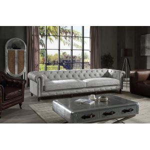 ACME Furniture - Ofer Sofa - Vintage White Top Grain Leather - LV02404