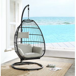 ACME Furniture - Oldi Patio Hanging Chair with Stand - 45115