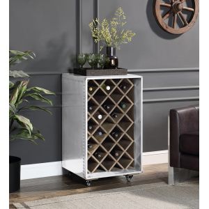 ACME Furniture - Raini Wine Cabinet - Aluminum - AC01995