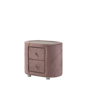 ACME Furniture - Salonia Nightstand - Pink Velvet - BD01184