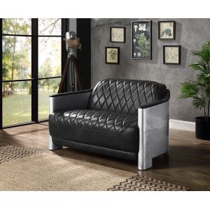 ACME Furniture - Sedna Loveseat - Black Top Grain Leather - LV01983