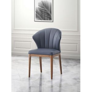 ACME Furniture - Seraphyne Side Chair (Set of 2) - Slate Leather & Walnut - DN02402