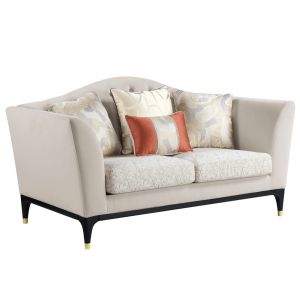 ACME Furniture - Tayden Loveseat w/4 Pillows - Beige Velvet - LV01156
