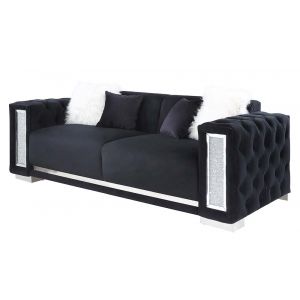 ACME Furniture - Trislar Sofa w/4 Pillows - Black Velvet - LV01397