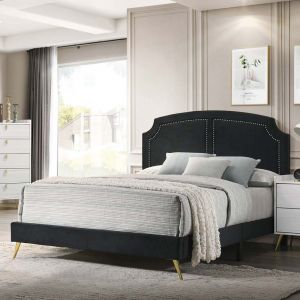 ACME Furniture - Zeena Full Bed - Black Velvet - BD01461F