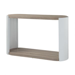 ACME Furniture - Zoma Sofa Table - White High Gloss & Oak - LV02416
