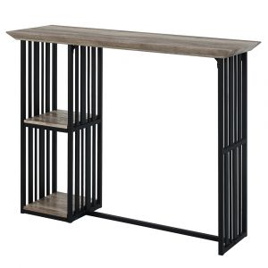 ACME Furniture - Zudora Counter Height Table - Antique Oak & Black - DN01755