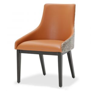 AICO by Michael Amini - 21 Cosmopolitan Assembled Side Chair in Diablo Orange/Umber - (Set of 2) - 9029003A-812