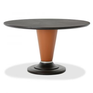 AICO by Michael Amini - 21 Cosmopolitan Round Dining Table in Diablo Orange/Umber