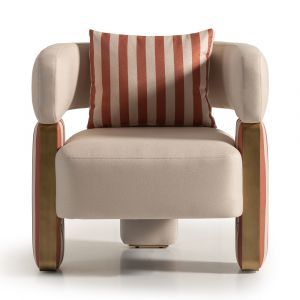 AICO - Amora Accent Chair - Ash/Eggshell Walnut - LFR-AMRA835-ASH-223
