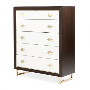 AICO - Belmont Place 5-Drawer Chest - Espresso - 9085070SA-409