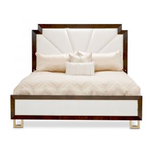 AICO - Belmont Place Cal. King Upholstered Bed - Espresso - 9085000CK3-409