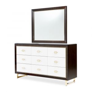 AICO - Belmont Place Dresser & Mirror - Espresso - 9085050SA-260-409