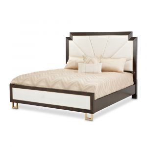 AICO - Belmont Place East King Upholstered Bed - Espresso - 9085000EK3-409