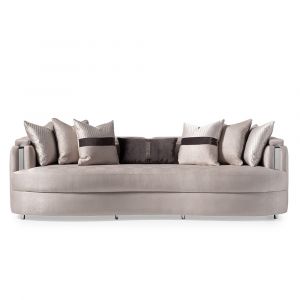 AICO - Carmela Mansion Sofa - Zinc/Silver - LFR-CRMA816-ZNC-808