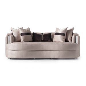 AICO - Carmela Sofa - Zinc/Silver - LFR-CRMA815-ZNC-808