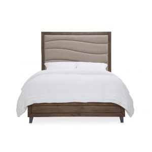 AICO by Michael Amini - Del Mar Sound - Eastern King Panel Bed with Fabric Insert - Boardwalk - KI-DELM014EK-215